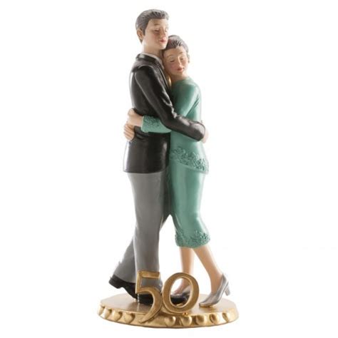 Figura tarta 50 aniversario Grabada muñecos bodas de oro