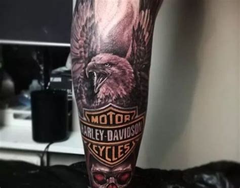 Harley Davidson Eagle Tattoo Designs
