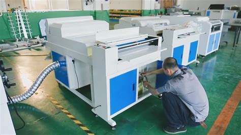 Double 100 900 Mm Uv Roller Varnish Coating Machine For Photo Paper And