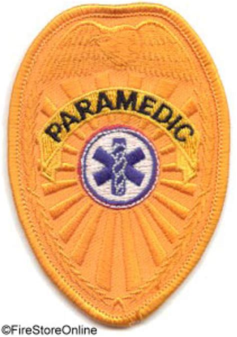 Patch Paramedic Badge Gold Firestoreonline