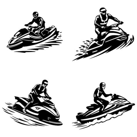 Stand Up Jet Ski Silhouette