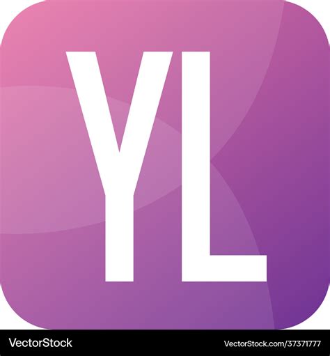 Yl Letter Logo Design With Simple Style Royalty Free Vector