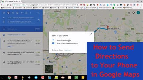 How To Send Directions To Your Phone In Google Maps Youtube