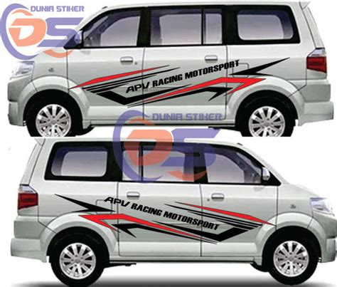 Stiker Mobil Apv Stiker Apv Racing Motorsport Stiker Cutting Variasi