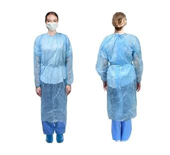 Amazon Medidenta Non Woven Isolation Gowns With Elastic Cuffed