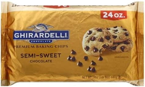 Ghirardelli Chocolate Semi Sweet Baking Chips 24 Oz Nutrition