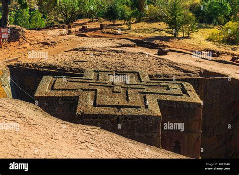 The Magnificent Monolitic Rock Hewn Church Of Saint George In Lalibela