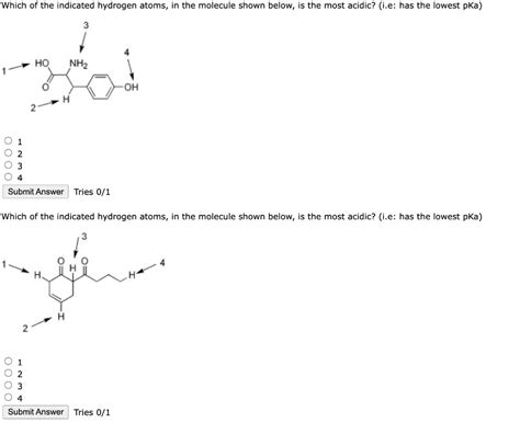 Solved Which Of The Indicated Hydrogen Atoms In The Chegg