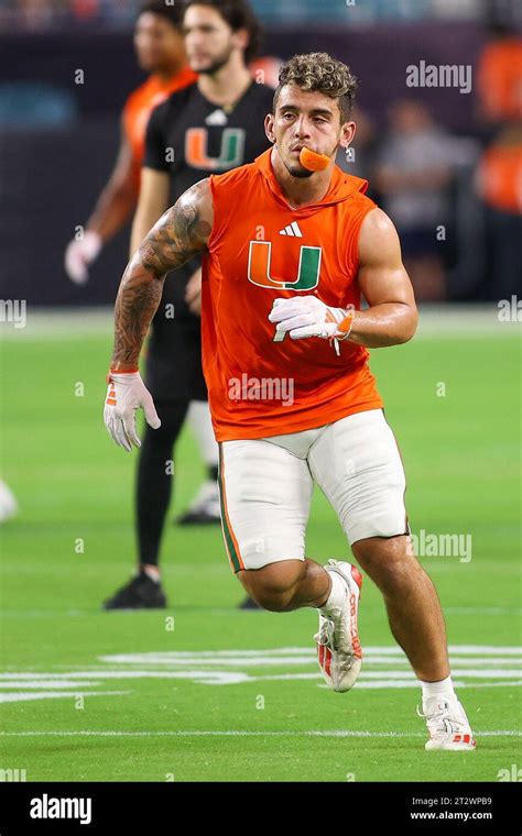 Canes Wr Xavier Restrepo Miami Gardens Florida Usa October