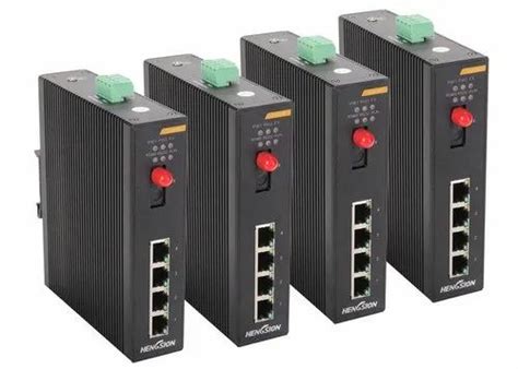 100MBPS White Din Rail 5 Port Ethernet Switch Industrial, | ID: 23161177388