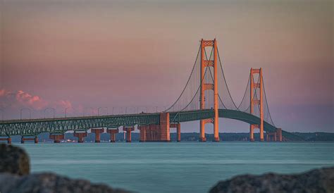 Mackinac Bridge - Sunset Photograph by Marybeth Kiczenski - Pixels