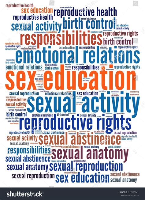 Sex Education Word Collage Stock Illustration 217085941 Shutterstock