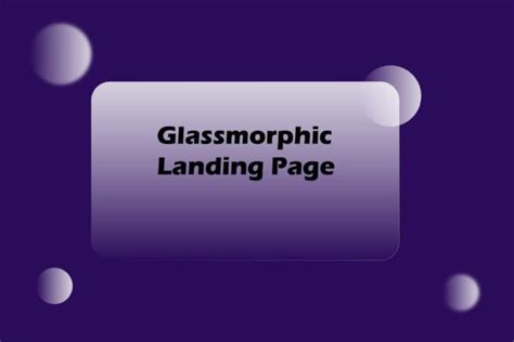 Glassmorphic Landing Page And Background Graphic By Samira Mammadova4888 · Creative Fabrica