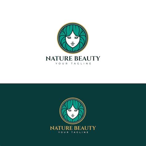 Logotipo De Belleza Natural Vector Premium