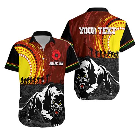 Penrith Panther Hawaiian Shirt Anzac Day Indigenous Special Version