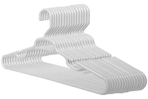 Hangorize Giant Plastic Tubular Hanger Set Set Of 24 White