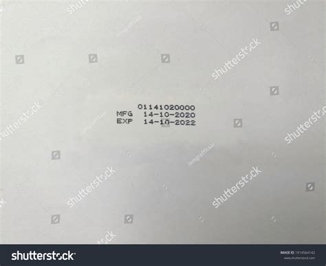 Numbers Shown Manufacturing Date Expiration Date Stock Photo 1914564142 ...
