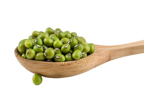 Ai Generated Fresh Green Soybeans Edamame On Wooden Spoon Png