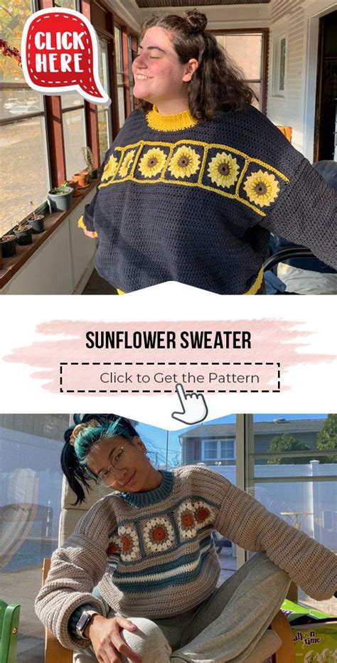 Crochet Sunflower Sweater Easy Pattern Artofit