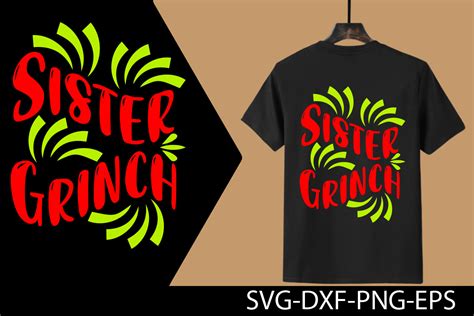 Sister Grinch Tshirt Design Graphic By Purmoon Studio Creative Fabrica