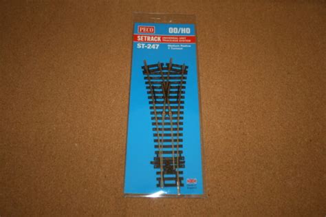 Peco Setrack St Medium Radius Y Turnout Code Oo Ho Gauge