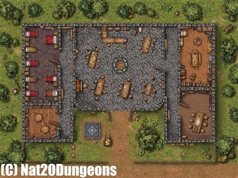 Guild Hall Tavern Battle Map Dnd Battle Map D D Battlemap Etsy M Xico