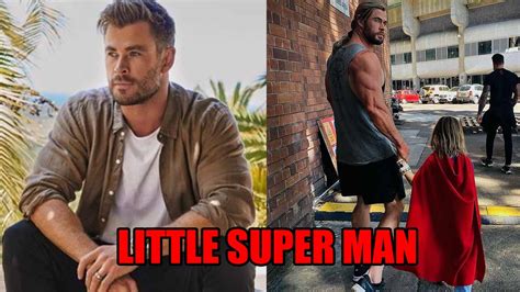 Little Super Man Chris Hemsworths Son Wants To Be A Superman When He