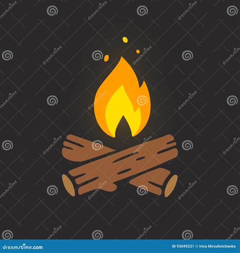 Campfire Logo Illustration Stock Vector Illustration Of Leisure