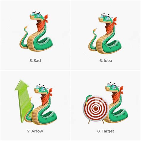 Cute Snake Cartoon Animated GIFs Collection | GraphicMama