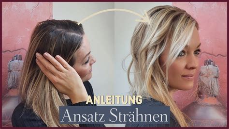 Blonde ANSATZ STRÄHNEN selber machen Haare nach Balayage