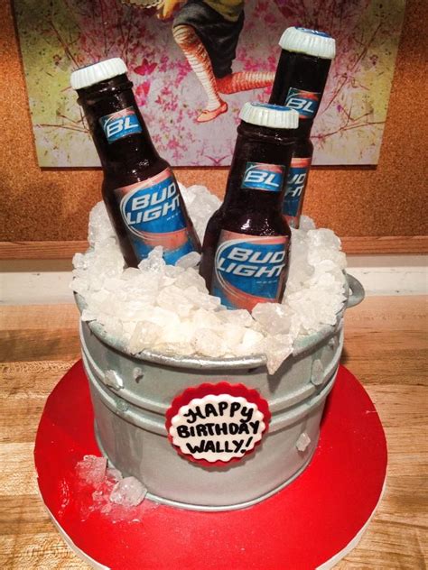 Bud Light Beer Bottle Birthday Cake For A Lucky Guy Everything Is Completely Edible Sweet