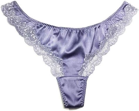 Womens Silk Lace G String Thong Panty Sexy T Back Underpants With Soft