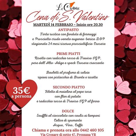 Cena Di San Valentino Ristorante Crosare