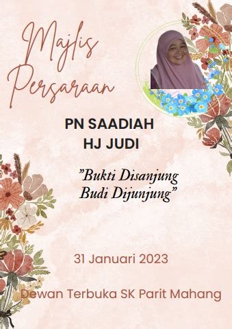 Majlis Persaraan Cikgu Saadiah Nurhusnasaid85 Flip PDF AnyFlip