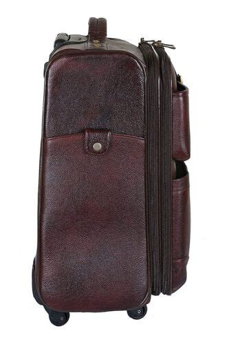 Genuine Leather Trolley Bag Airport Cabin Bag Leather Weekender Leather