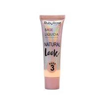 Base Líquida Ruby Rose Natural Look Nude 3 29ml Nova Era Cosméticos