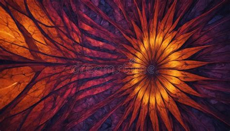 A Fractal Flower Blooms In The Digital Twilight Stock Photo Image Of