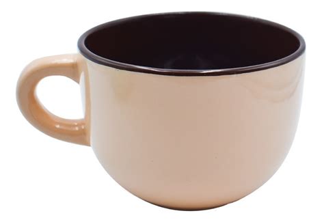 Taza Grande Para Cafe Y Te De Ceramica 820ml Bi Tono Jumbo Mercado Libre