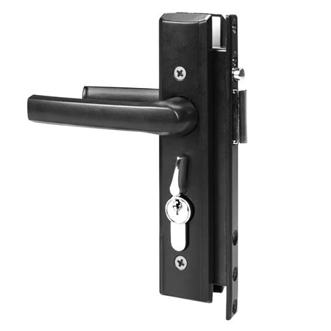 R8932blk 5p Keyed Hinged Screen Door Lock Black Rolltrak