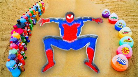 How To Make Rainbow Spiderman Pit Fanta Big Coca Cola Monster