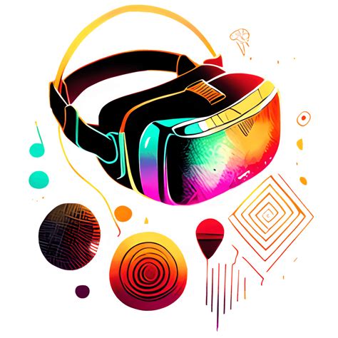 Retro Colors Virtual Reality Art Bright Minimalistic Contemporary VR ...