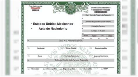 La nueva acta de nacimiento así es la copia certificada que debes