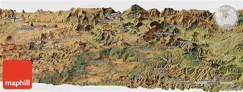 Satellite Panoramic Map Of Greytown