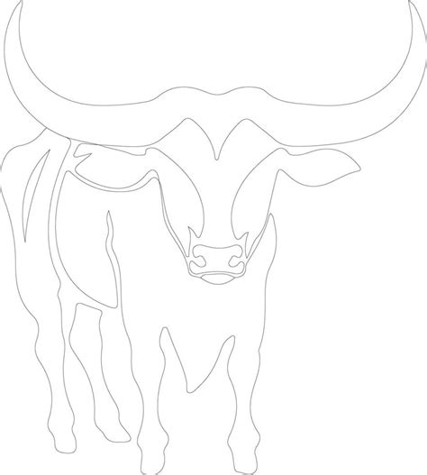 AI generated longhorn outline silhouette 40543923 Vector Art at Vecteezy