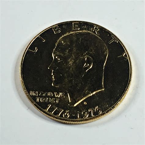 1976 D United States Bicentennial 24K Gold Layered Eisenhower Dollar