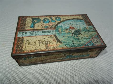 Ancienne Boite Publicitaire En T Le Lithographi Polo Felix Potin Eur