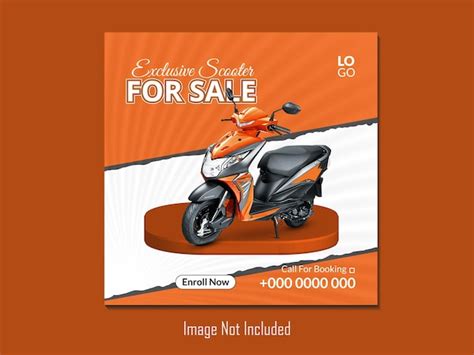 Premium Vector Scooter Social Media Post Design