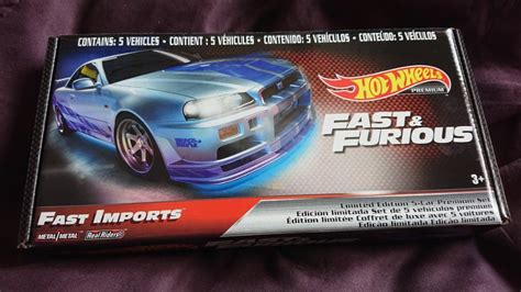 Toys Games Silver Nissan Skyline GT R 1 5 HOT Wheels Fast Furious