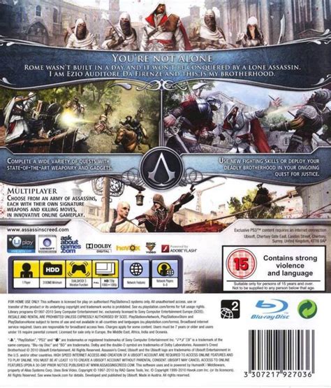 Assassin S Creed Brotherhood Box Shot For Playstation 3 Gamefaqs