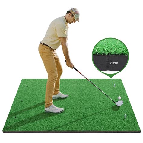 Golf Training Mat 5x4ft Thickening Golf Hitting Mat Home Golf Turf Practice Mats For Indoor